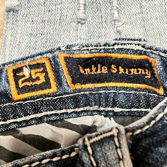 Rock Revival 25 Rima Ankle Length Skinny Distressed Jeans - Picture 10 of 13